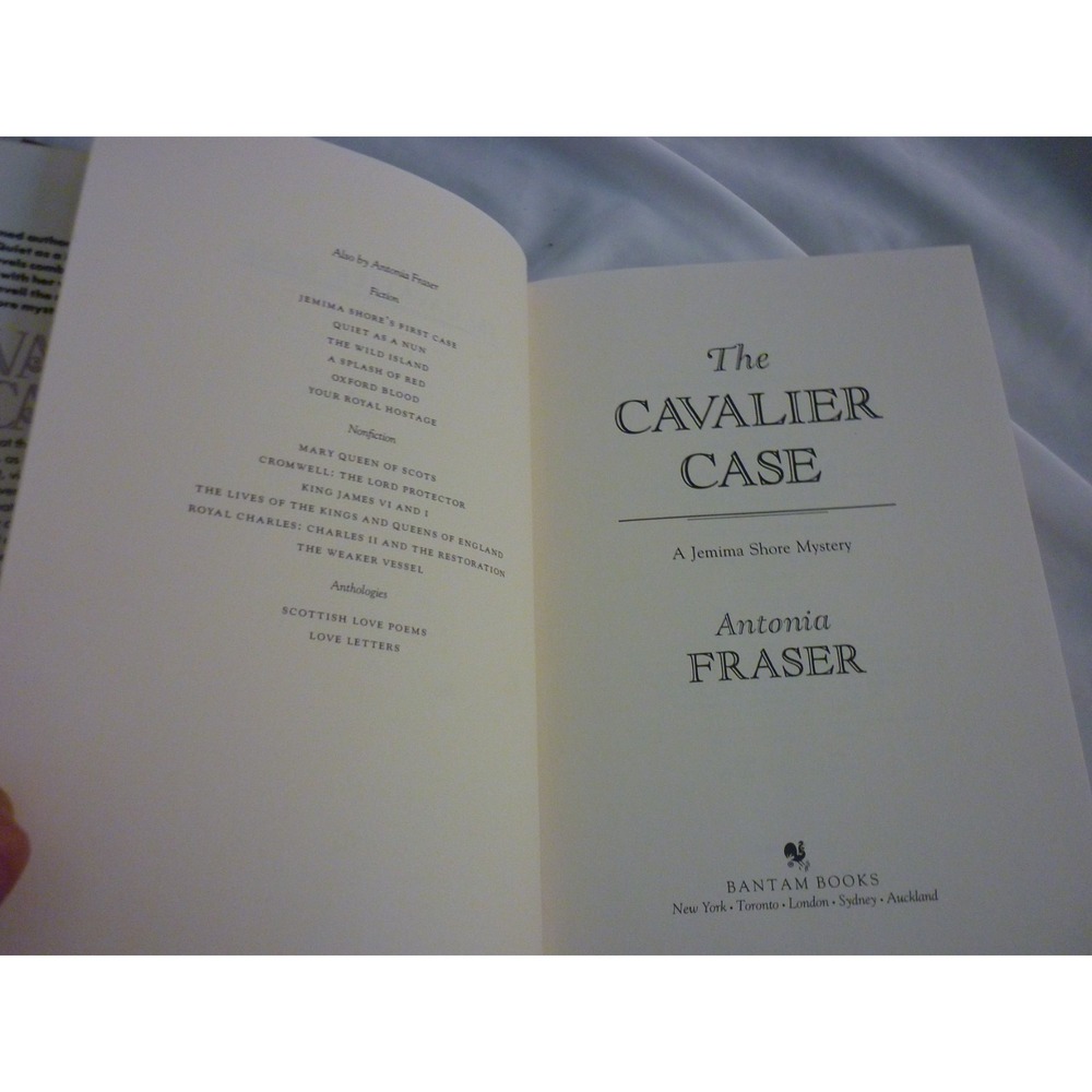 The Cavalier Case Antonia Fraser Jemima Shore Mystery Hardcover 1st Edition 1991 - Picture 5 of 6